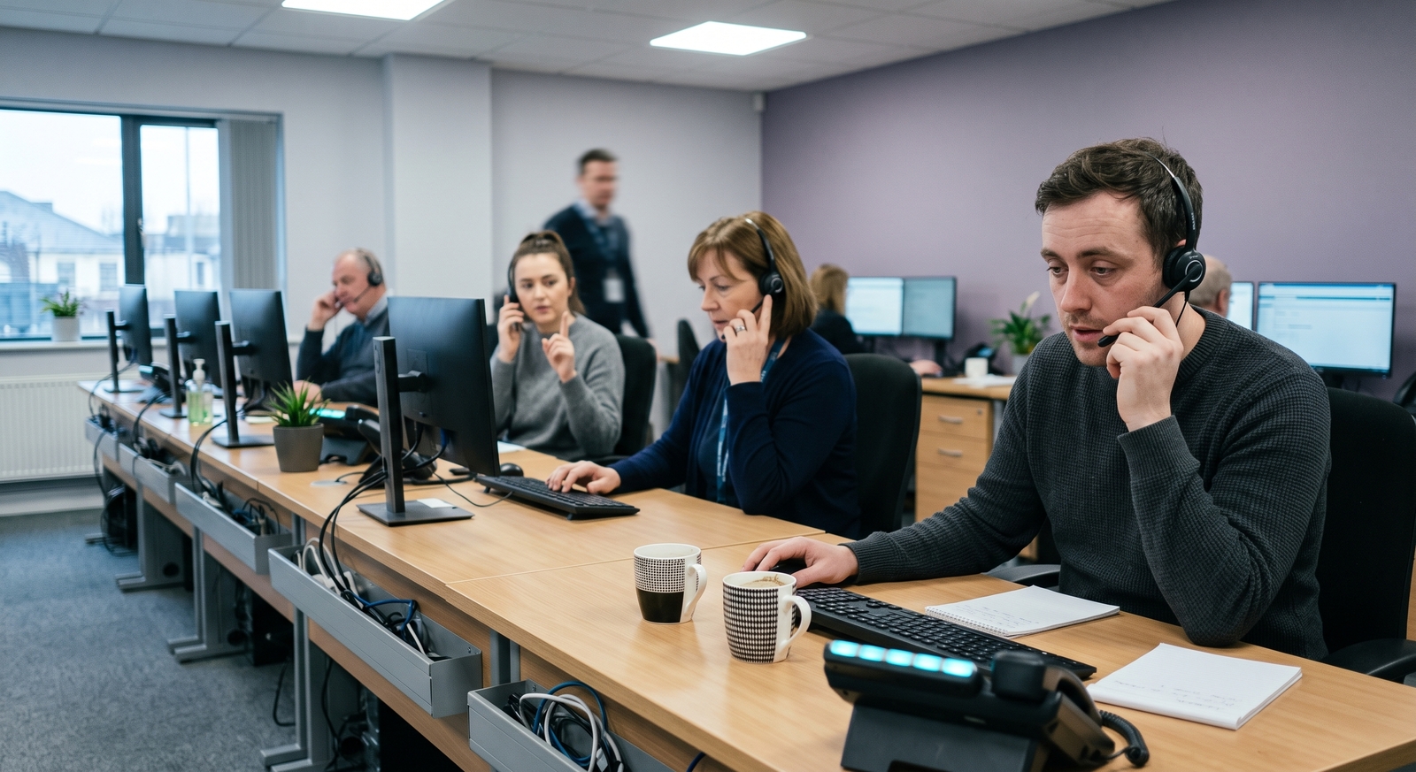 Credit Union member services team handling a high volume of routine calls